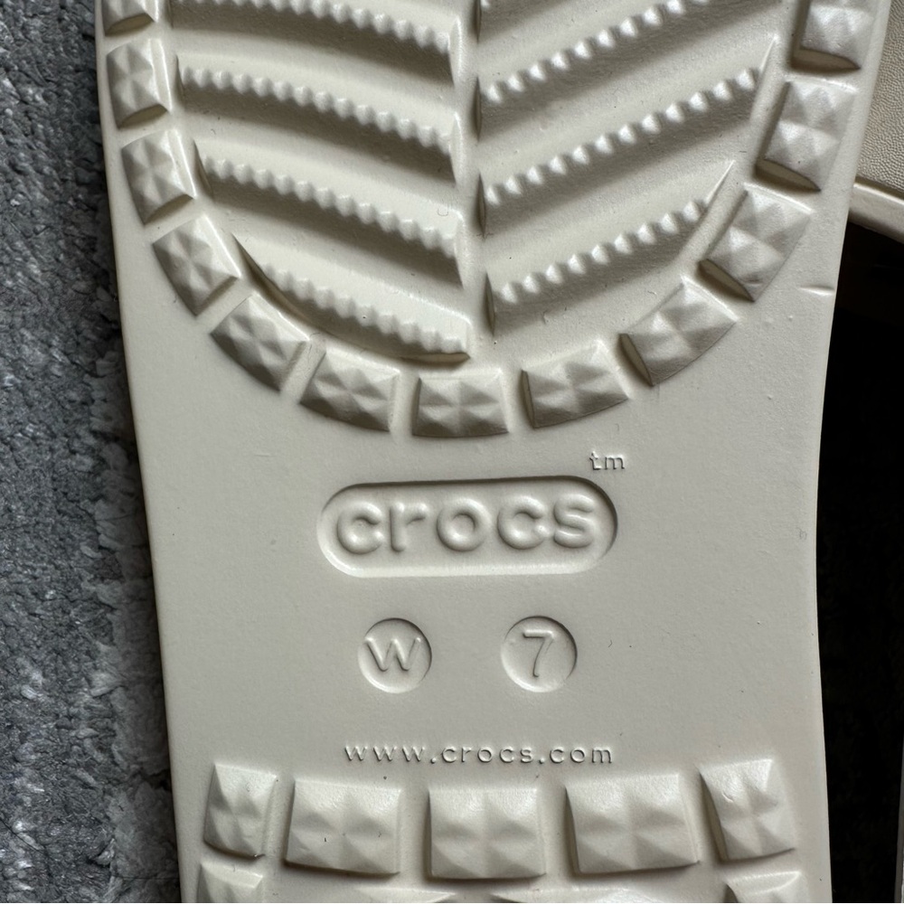 Crocs Women’s Classic Slide Sandals – White, Size W7, NWT - Picture 3 of 4